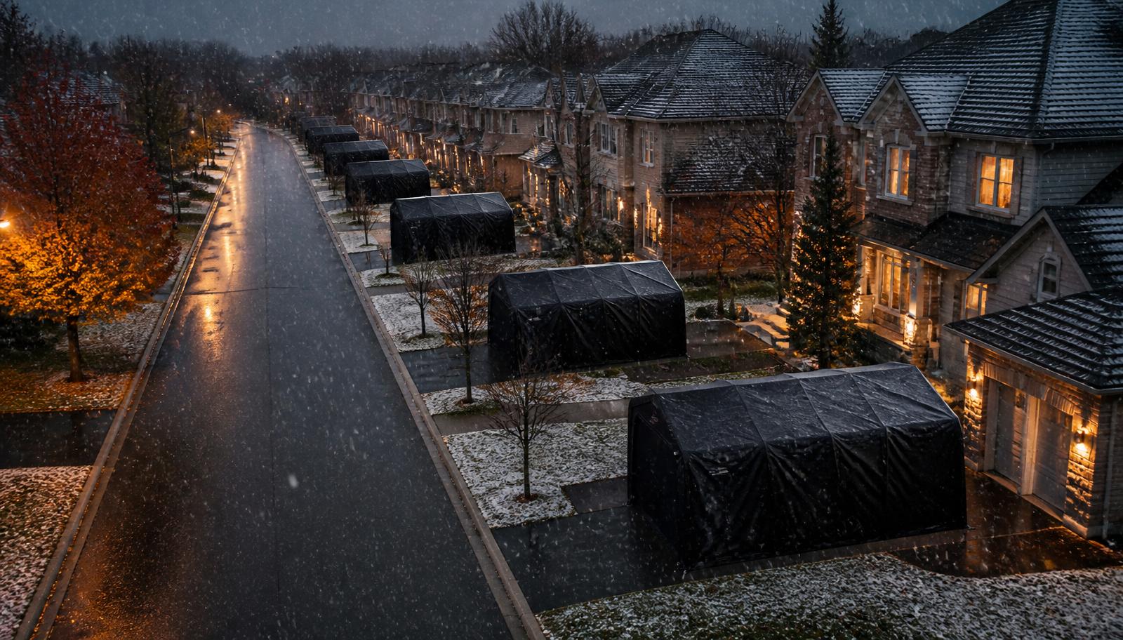 Rues de Brossard l'hiver
